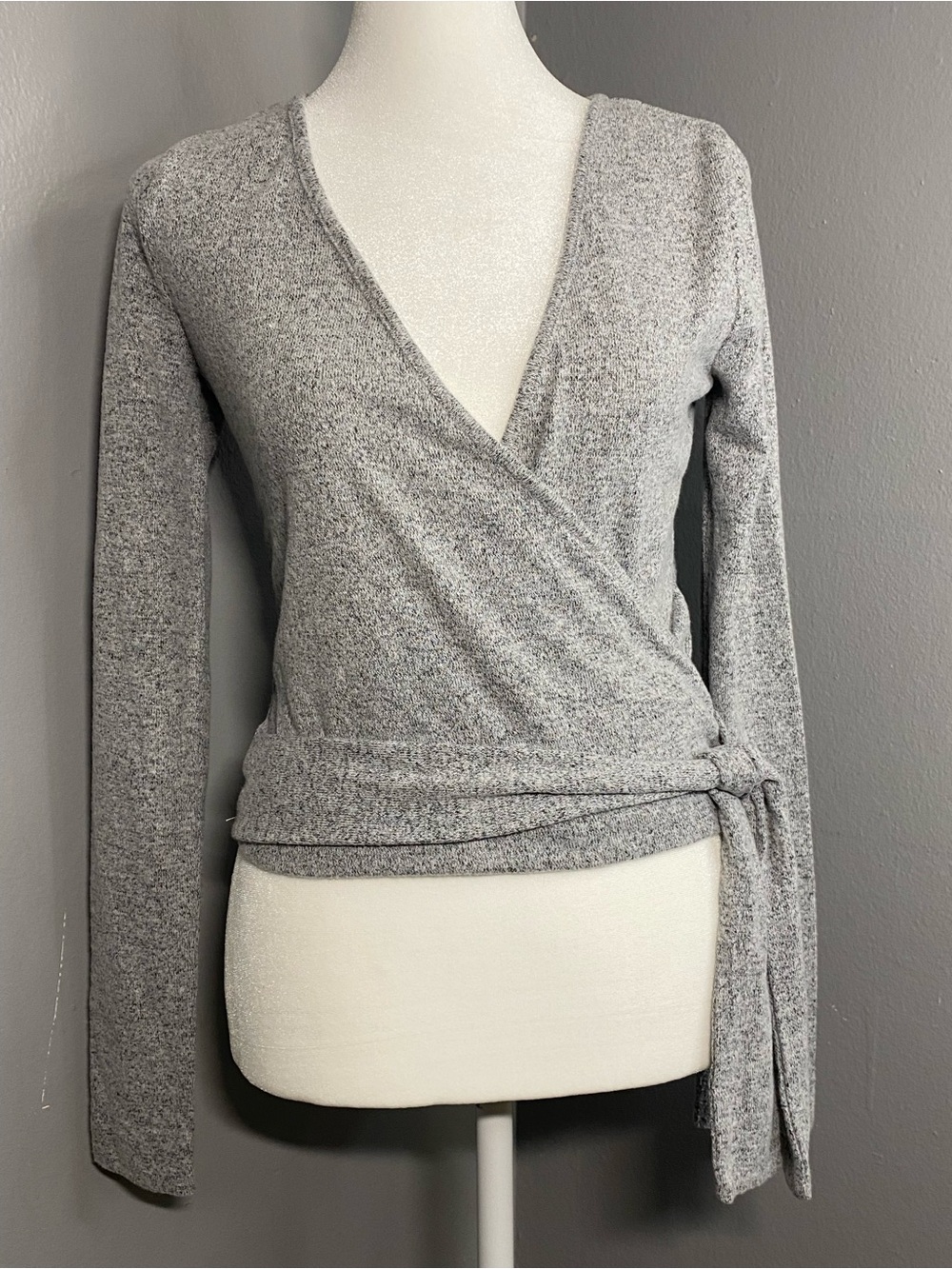 NWT- Derek Heart - Heather Gray Wrap Knit